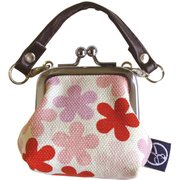1.8角小銭入れ ハンドル付 五色花 ピンク [小銭入れ]