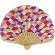 シェル型扇子 五色鱗 ピンク