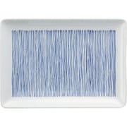 波佐見焼 kuvio(クビオ)white&navy 長角皿 ストライプ W 206306 545