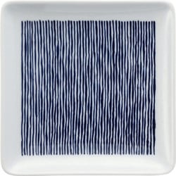 波佐見焼 kuvio（クビオ）white＆navy 角皿 M ストライプ N 206307 546