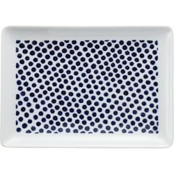 波佐見焼 kuvio（クビオ）white＆navy 長角皿 ドット W 206308 545