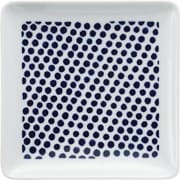 波佐見焼 kuvio（クビオ）white＆navy 角皿 M ドット W 206308 546