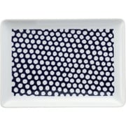 波佐見焼 kuvio(クビオ)white&navy 長角皿 ドット N 206309 545