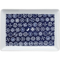 波佐見焼 kuvio（クビオ）white＆navy 長角皿 マーモント N 206311 545