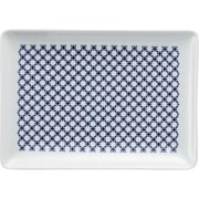 波佐見焼 kuvio(クビオ)white&navy 長角皿 クロス W 206312 545