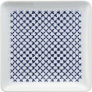 波佐見焼 kuvio（クビオ）white＆navy 角皿 M クロス W 206312 546