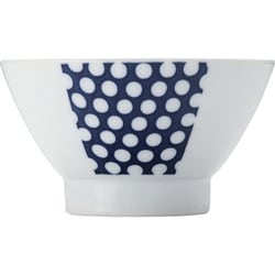 波佐見焼 kuvio（クビオ）white＆navy 飯碗 ドット 206325 100