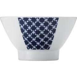 波佐見焼 kuvio（クビオ）white＆navy 飯碗 クロス 206327 100