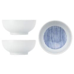 波佐見焼 kuvio（クビオ）white＆navy ボウル 3個 セット ストライプ W 206306D600