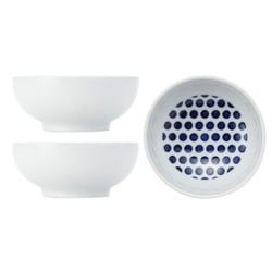 波佐見焼 kuvio（クビオ）white＆navy ボウル 3個 セット ドット W 206308D600