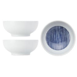 波佐見焼 kuvio（クビオ）white＆navy ボウル 3個 セット ストライプ N 206307D600