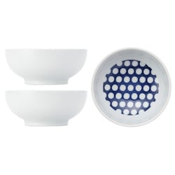 波佐見焼 kuvio（クビオ）white＆navy ボウル 3個 セット ドット N 206309D600