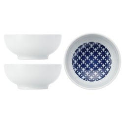 波佐見焼 kuvio（クビオ）white＆navy ボウル 3個 セット クロス N 206313D600