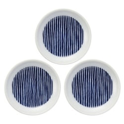 波佐見焼 kuvio（クビオ）white＆navy 豆皿 3枚 セット ストライプ N 206307D551