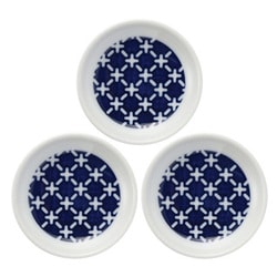 波佐見焼 kuvio（クビオ）white＆navy 豆皿 3枚 セット クロス N 206313D551