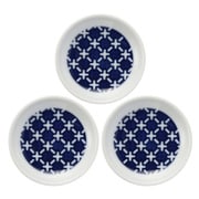 波佐見焼 kuvio(クビオ)white&navy 豆皿 3枚 セット クロス N 206313D551