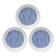 波佐見焼 kuvio（クビオ）white＆navy 豆皿 3枚 セット ストライプ W 206306D551