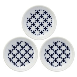 波佐見焼 kuvio（クビオ）white＆navy 豆皿 3枚 セット クロス W 206312D551