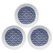 波佐見焼 kuvio（クビオ）white＆navy 豆皿 3枚 セット ウェーブ W 206314D551