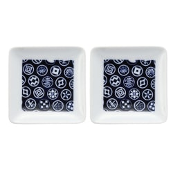 波佐見焼 kuvio（クビオ）white＆navy 角皿 S 2枚セット マーモント N 206311D547
