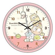 すみっコぐらし ウォールクロック ピンク [キャラクターグッズ]