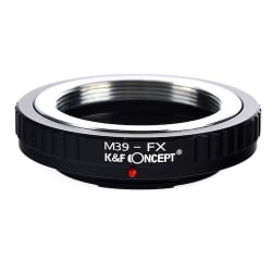 一眼レフカメラ用 レンズマウントアダプター ブラック ボディ側：富士フイルムX レンズ側：ライカL KF-39X
