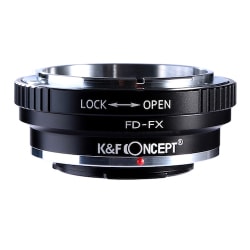 一眼レフカメラ用 レンズマウントアダプター ブラック ボディ側：富士フイルムX レンズ側：キヤノンFD KF-FDX