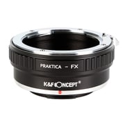 一眼レフカメラ用 レンズマウントアダプター ブラック ボディ側:富士フイルムX レンズ側:プラクチカB KF-PBX