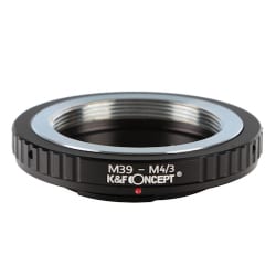 一眼レフカメラ用 レンズマウントアダプター ブラック ボディ側：マイクロフォーサーズ レンズ側：ライカL KF-39M43