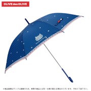 OLIVEdesOLIVE 長傘 58cm ドットキャット/ネイビー OL-35-58A
