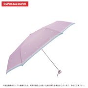 OL-35-53C [OLIVEdesOLIVE 折りたたみ傘 53cm ドットキャット/パープル]