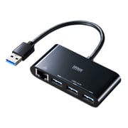 LANアダプタ付きUSB3.0ハブ ブラック USB-3H301BK