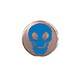 SKULL DOT BUTTON BLUE