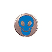 SKULL DOT BUTTON BLUE
