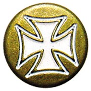 CROSS DOT BUTTON GOLD