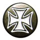 CROSS DOT BUTTON GUNMETAL