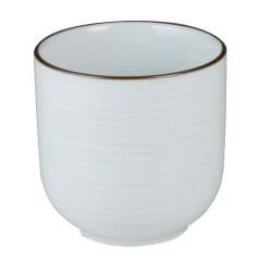 湯呑み 230ml 白磁千段 ゆのみ 大 8×7.5cm 230cc