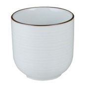 湯呑み 230ml 白磁千段 ゆのみ 大 8×7.5cm 230cc