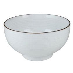 丼 900ml 白磁千段 5寸深めん丼 16×8.5cm 900cc