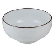 お椀 340ml 白磁千段 汁碗 12×6cm 340cc