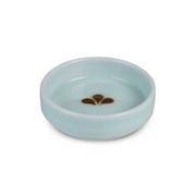 そば薬味皿 三つ葉 MITSUBA そば 薬味皿 青白釉 8×H2.5cm