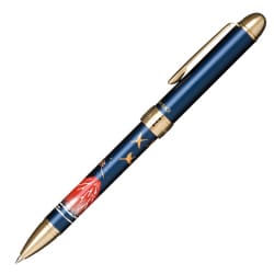 優美蒔絵 複合筆記具 富士 2色（黒・赤）油性ボールペン 0.7mm＋シャープペンシル 0.5mm ブルー 16-0352-240