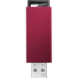 USBメモリー USB 3.0 2.0対応 ノック式 32GB レッド U3-PSH32G/R