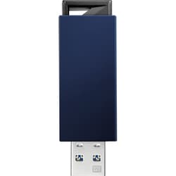 USBメモリー USB 3.0 2.0対応 ノック式 32GB ブルー U3-PSH32G/B