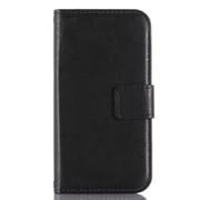 レザーフリップケース らくらくスマートフォン4（F-04J） BK