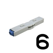 柄付ゴム印 連結式 単品 数字ゴシック体 初号 6 GRN-SGB 00006