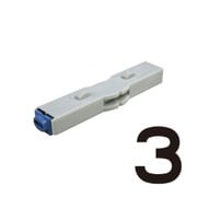 柄付ゴム印 連結式 単品 数字ゴシック体 2号 3 GRN-2GB 00003