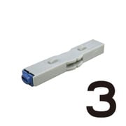柄付ゴム印 連結式 単品 数字ゴシック体 4号 3 GRN-4GB 00003