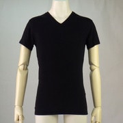 肌着 メンズ ナノファイン半袖V首Tシャツ Mクロ