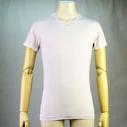 肌着 メンズ ナノファイン半袖V首Tシャツ Lシロ